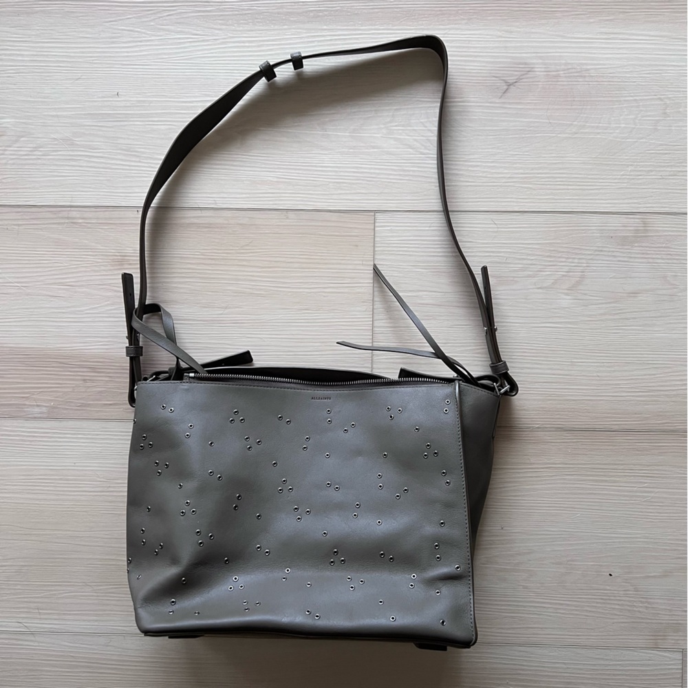 New with Tags Allsaints Junai Studded Convertible Crossbody Bag